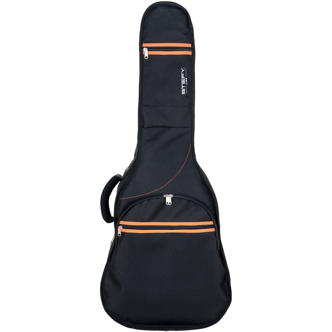 Stefy Line GB300AC gigbag voor akoestische gitaar zwart/oranje