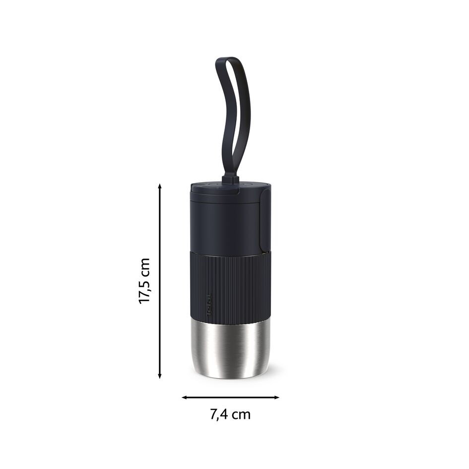 beYou N2190110 travel mug met flip-dop zwart (0,36L)