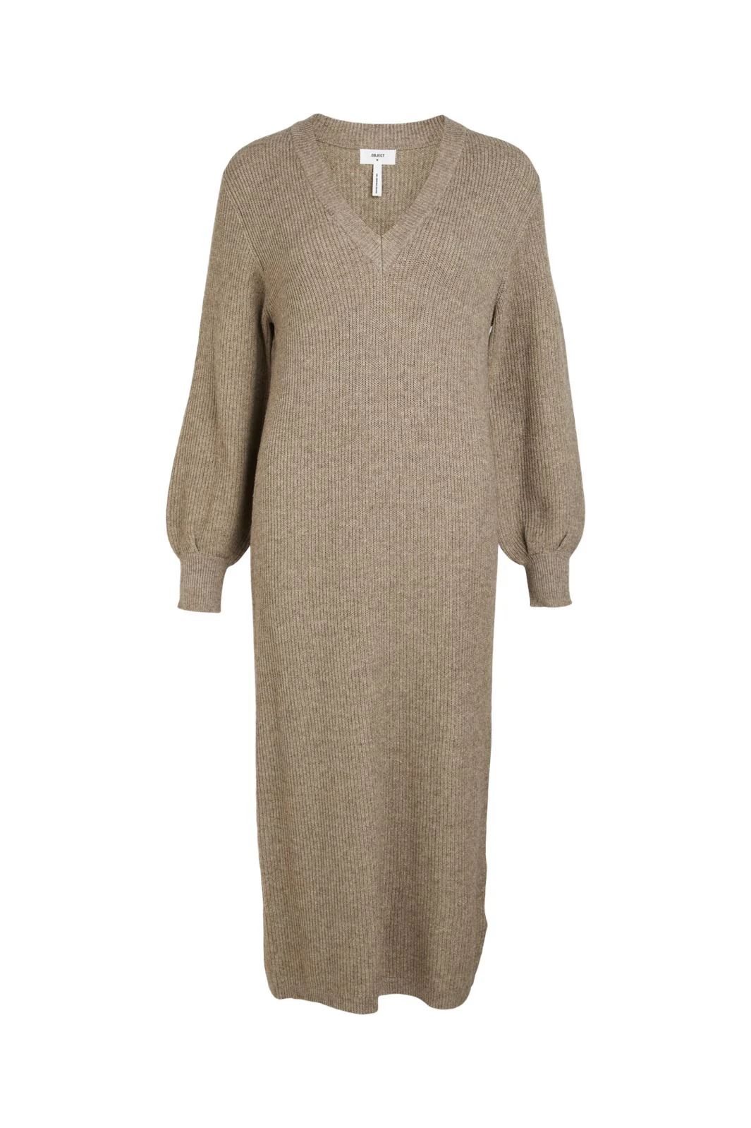 Object Objmalena L/S Knit Dress 3941896 fossil melange