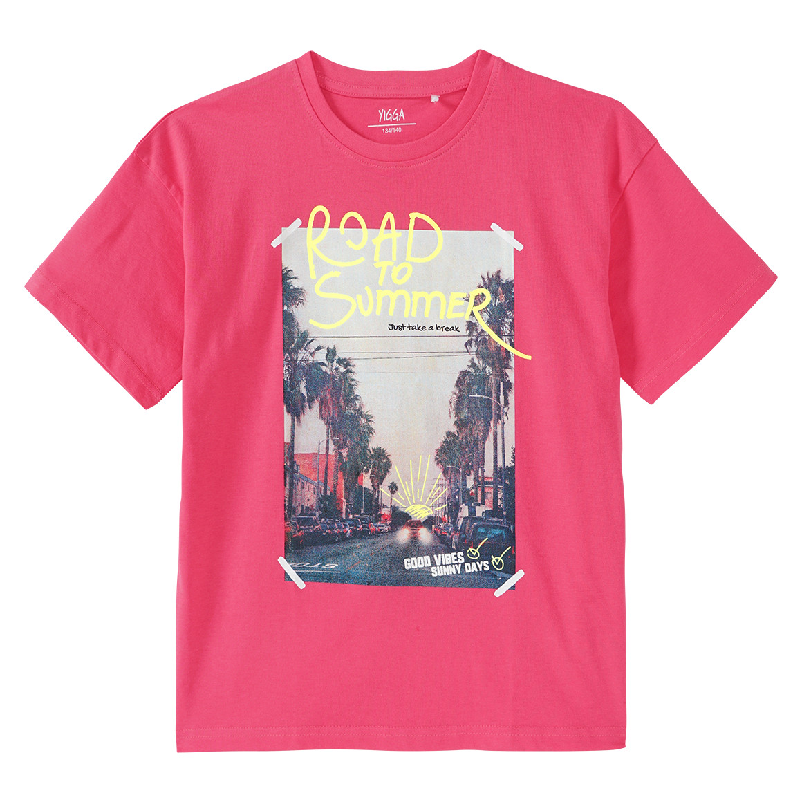 Yigga Jungen T-Shirt mit Foto-Print rot