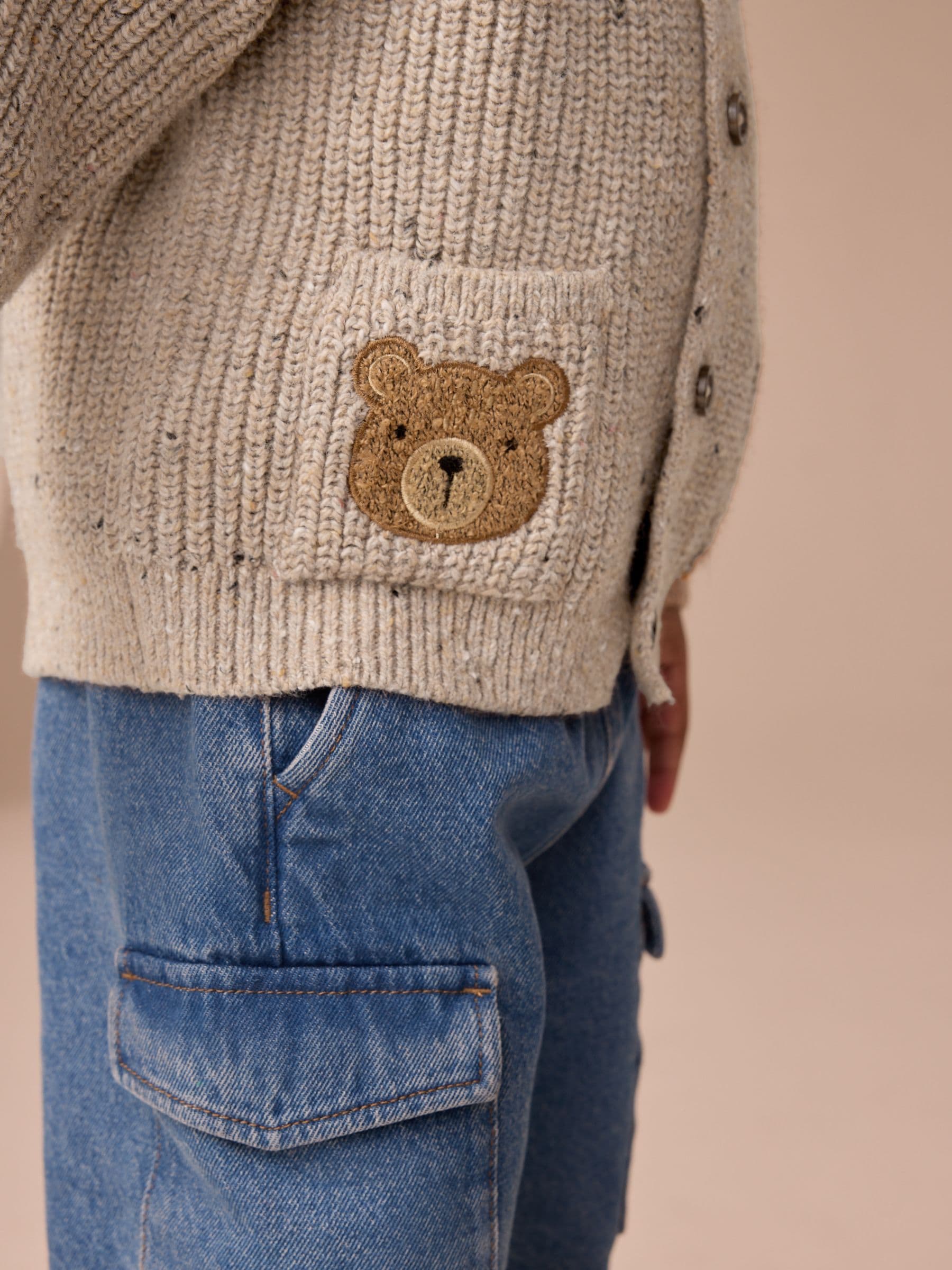 Neutrale beren - Vest met figuurtjes (3mnd-7jr)