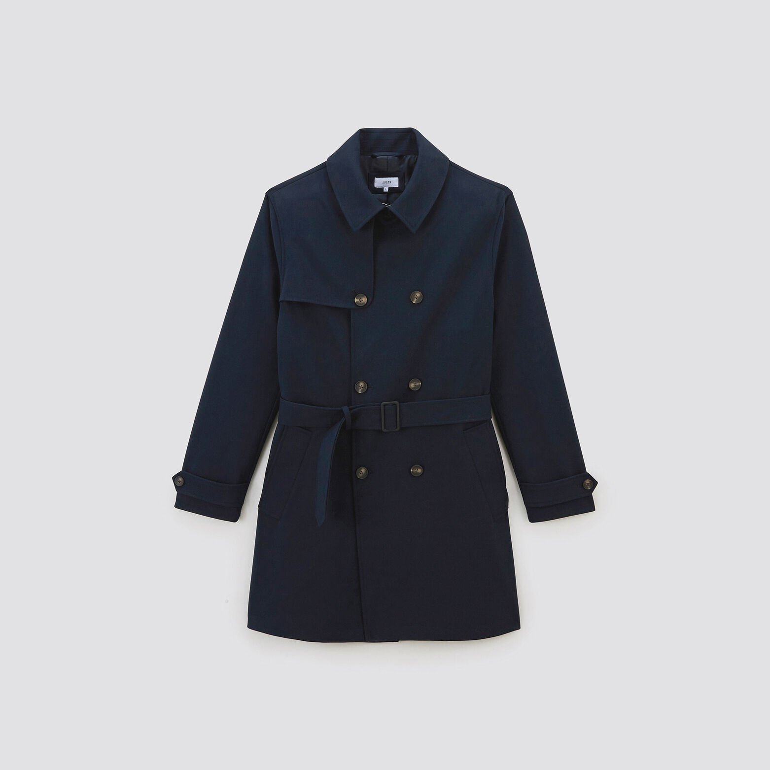 Trench ceinturé Bleu foncé