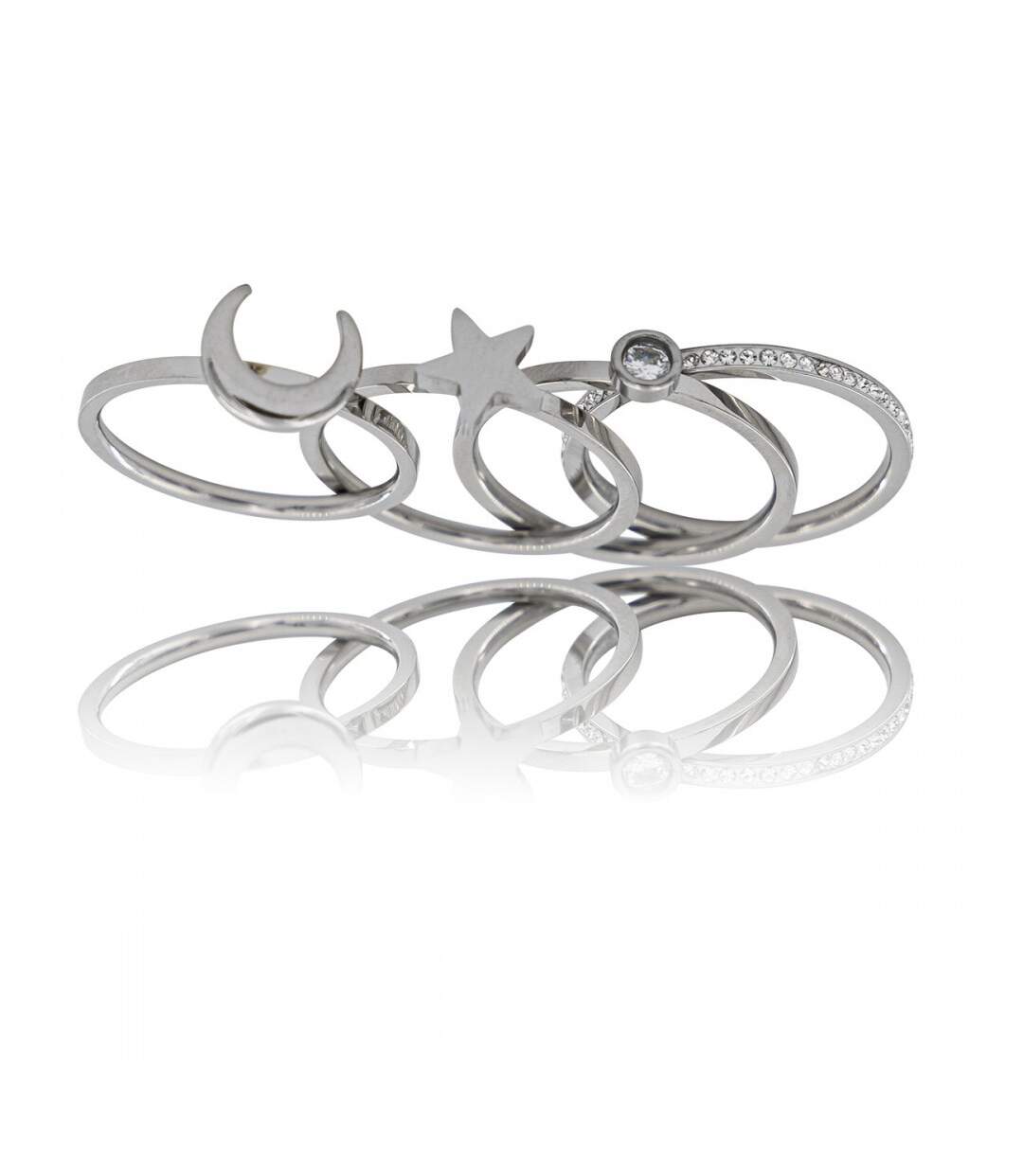 Coffret Quatre Bagues Strass Femme STELLA