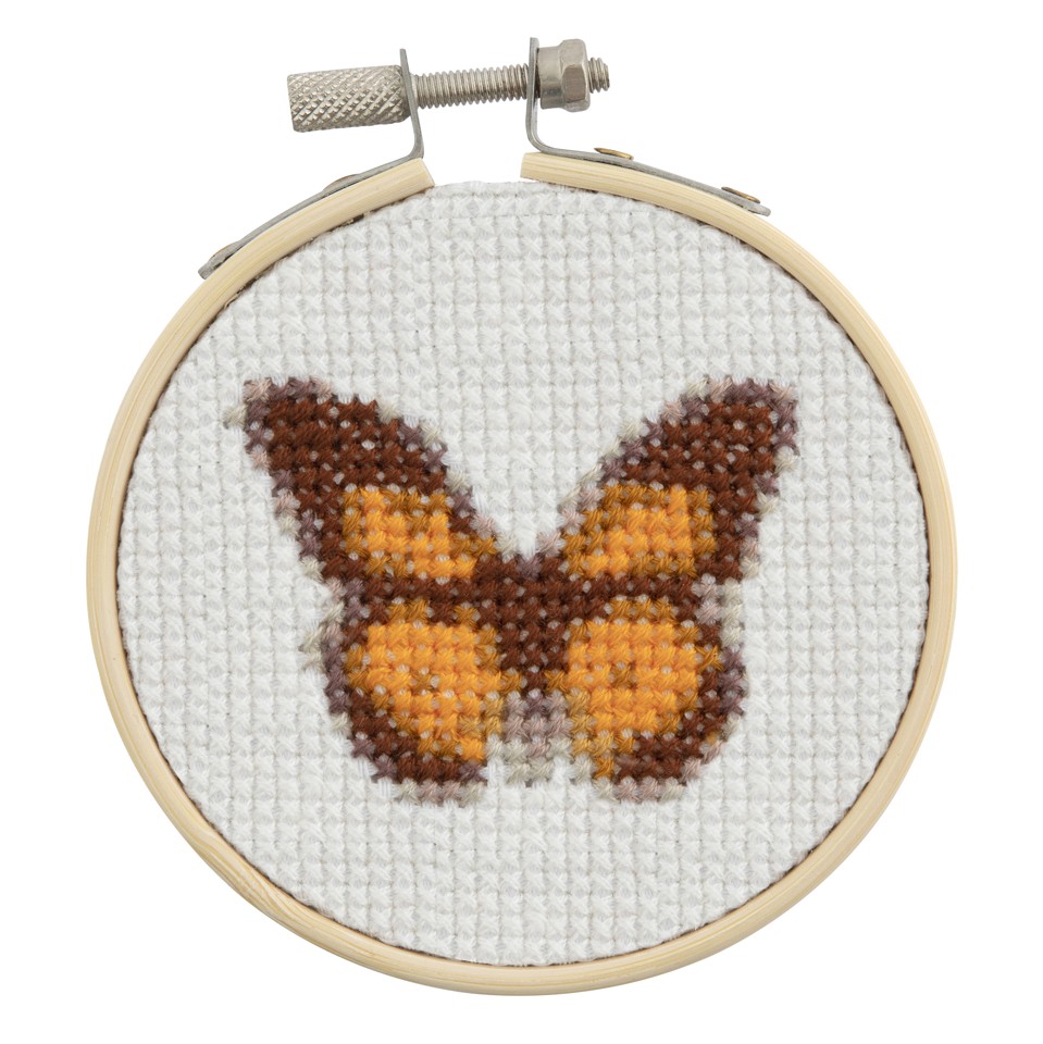 Craft ID - Mini broderikit - sommerfugl