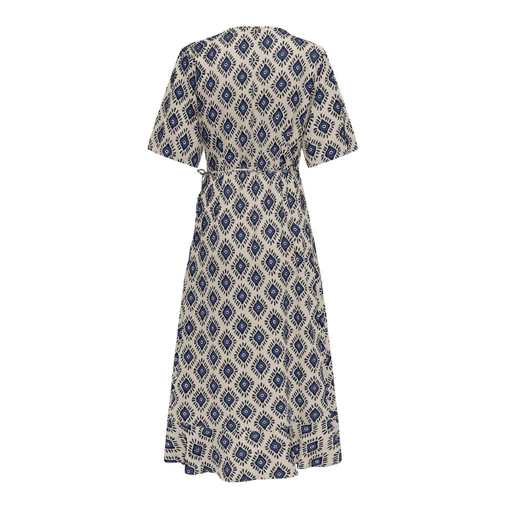 Only Robe longue Bleu/Blanc/Noir Femme Only Leah