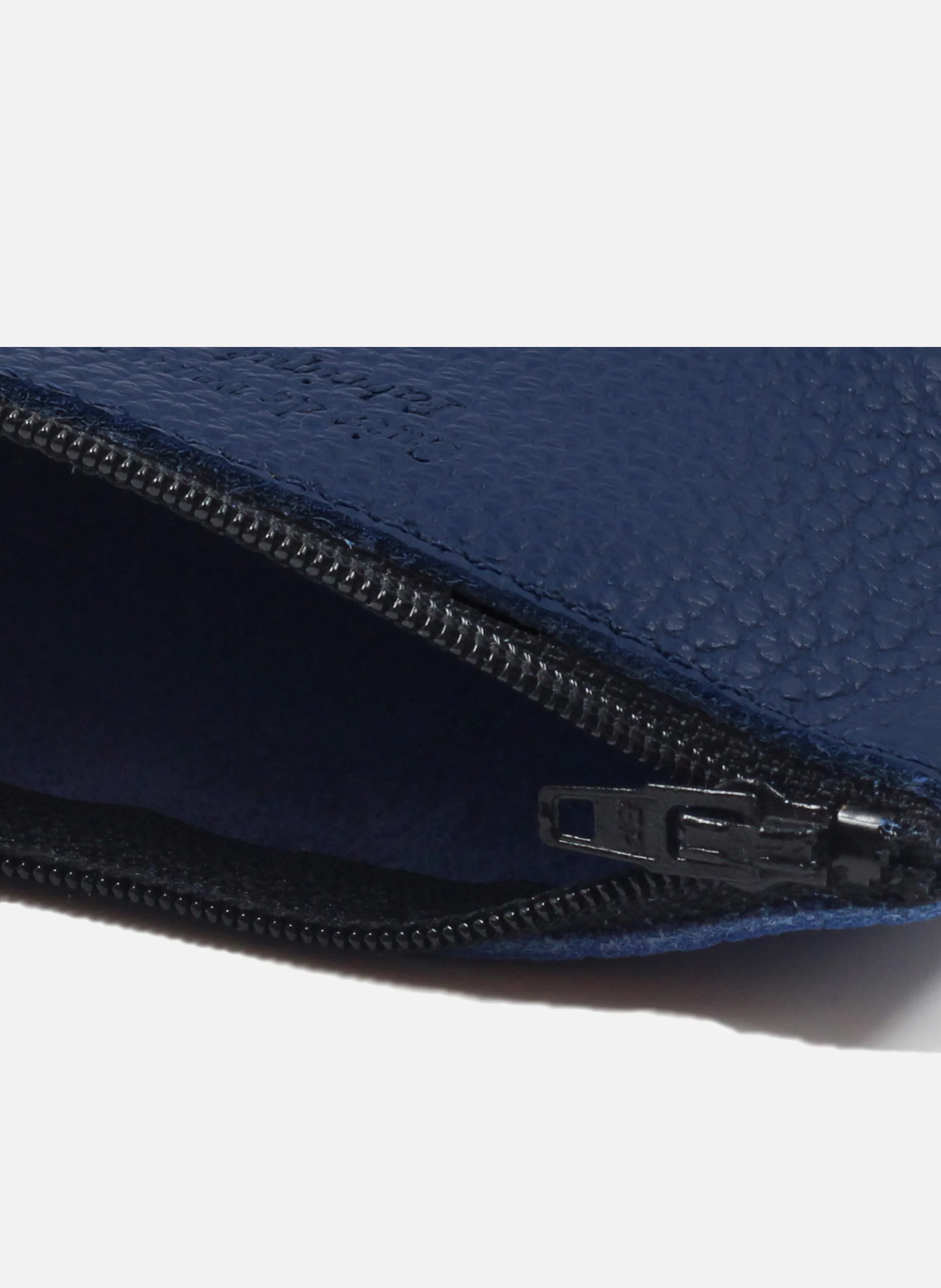 Pochette petit modèle cuir grainé | Bleu