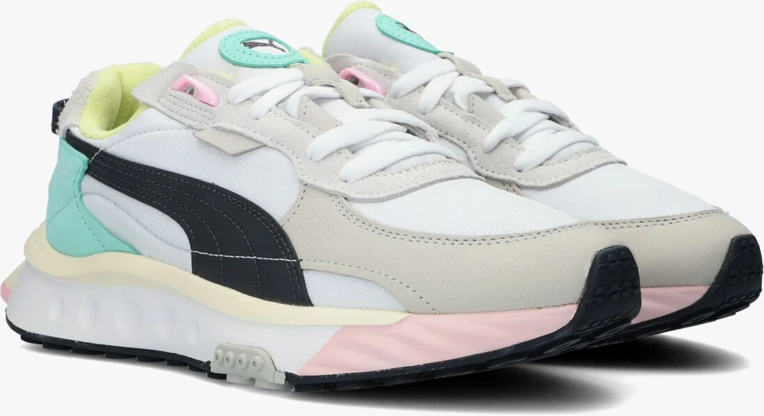 PUMA witte puma lage sneakers wild rider layers