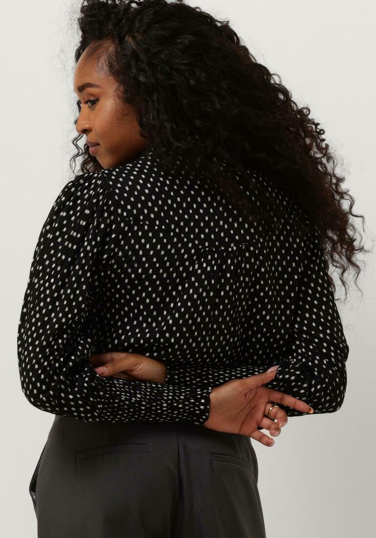 NEO NOIR zwarte neo noir blouse camisa mini stitch blouse
