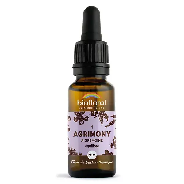 Florais de Bach Biofloral 01 Agrimônia (Agrimony) Orgânicos em conta-gotas de 20 ml