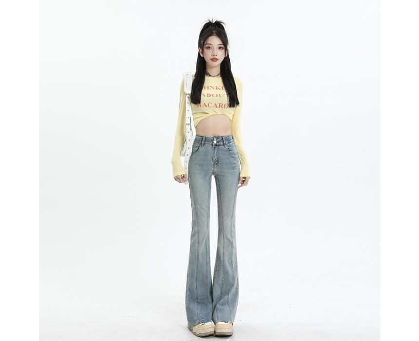 Denimot - High Rise Washed Panel Flared Jeans (diverse ontwerpen)
