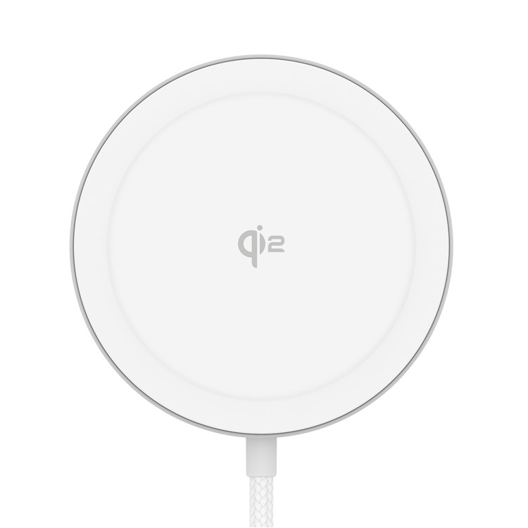 (1.5m) 15W Qi2 USB C auf MagSafe Ladegerät Magnetischer Wireless Charger mit Kickstand - Weiss