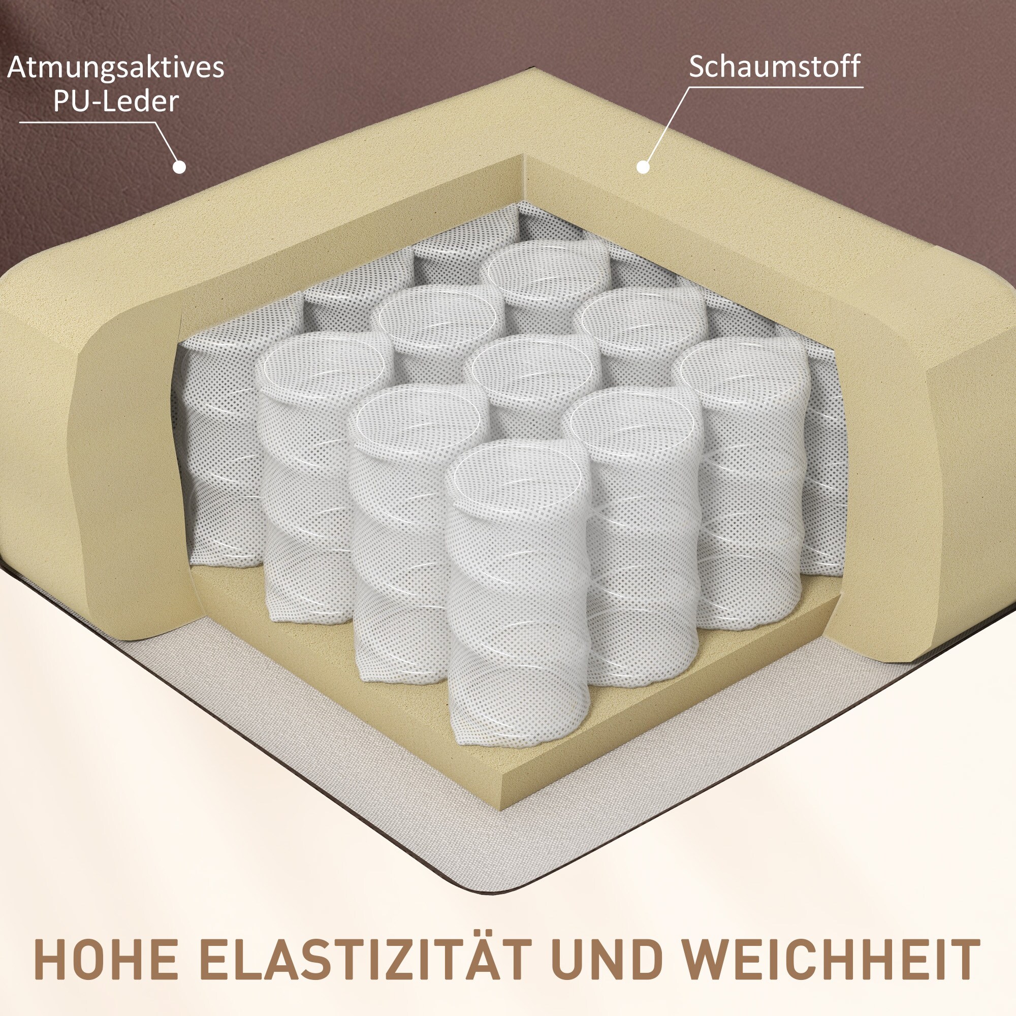 HOMCOM Massagesessel mit Liegefunktion und Fernbedienung 94B x 99T x 99H cm