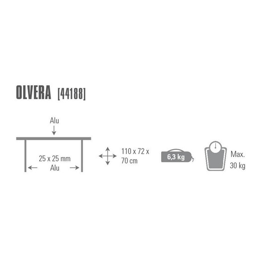 Mesa dobrável High Peak Olvera