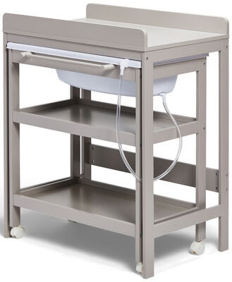JLY Dream Stellebord Med Uttrekkbar Badebalje, Warm Grey