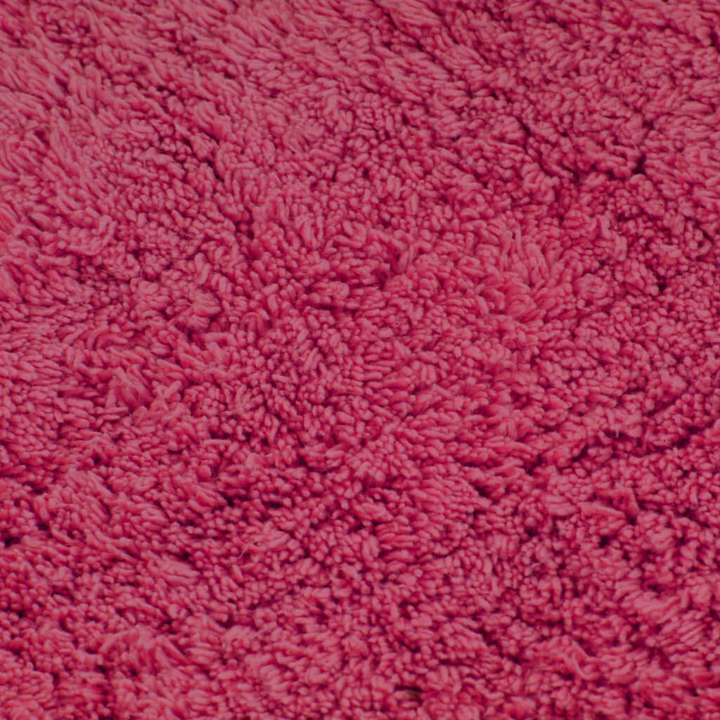 vidaXL 3-delige badmattenset, stof, fuchsia