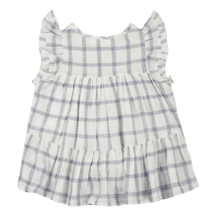 Louise Misha Robe Carlina Carreaux | Bleu