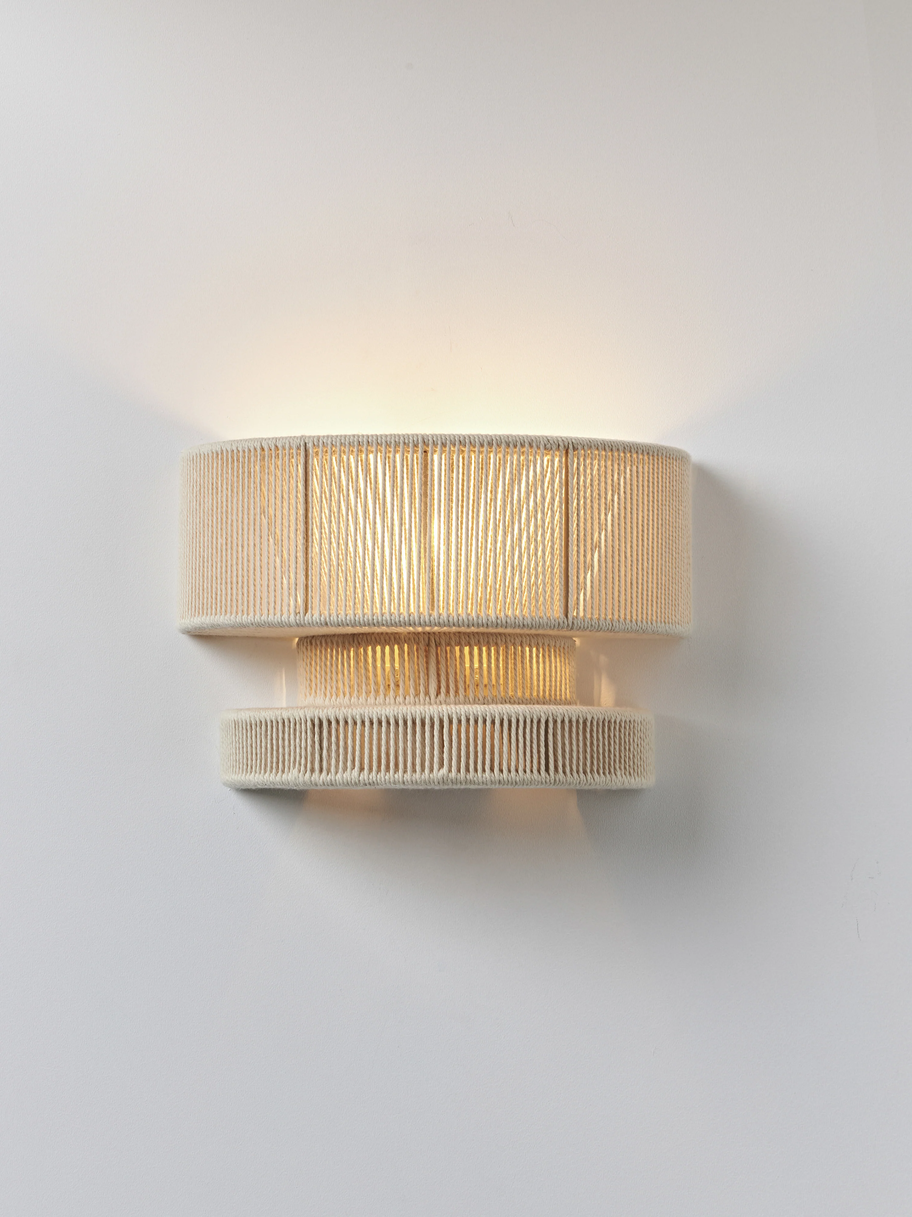 Grote wandlamp Lace van linnen draad