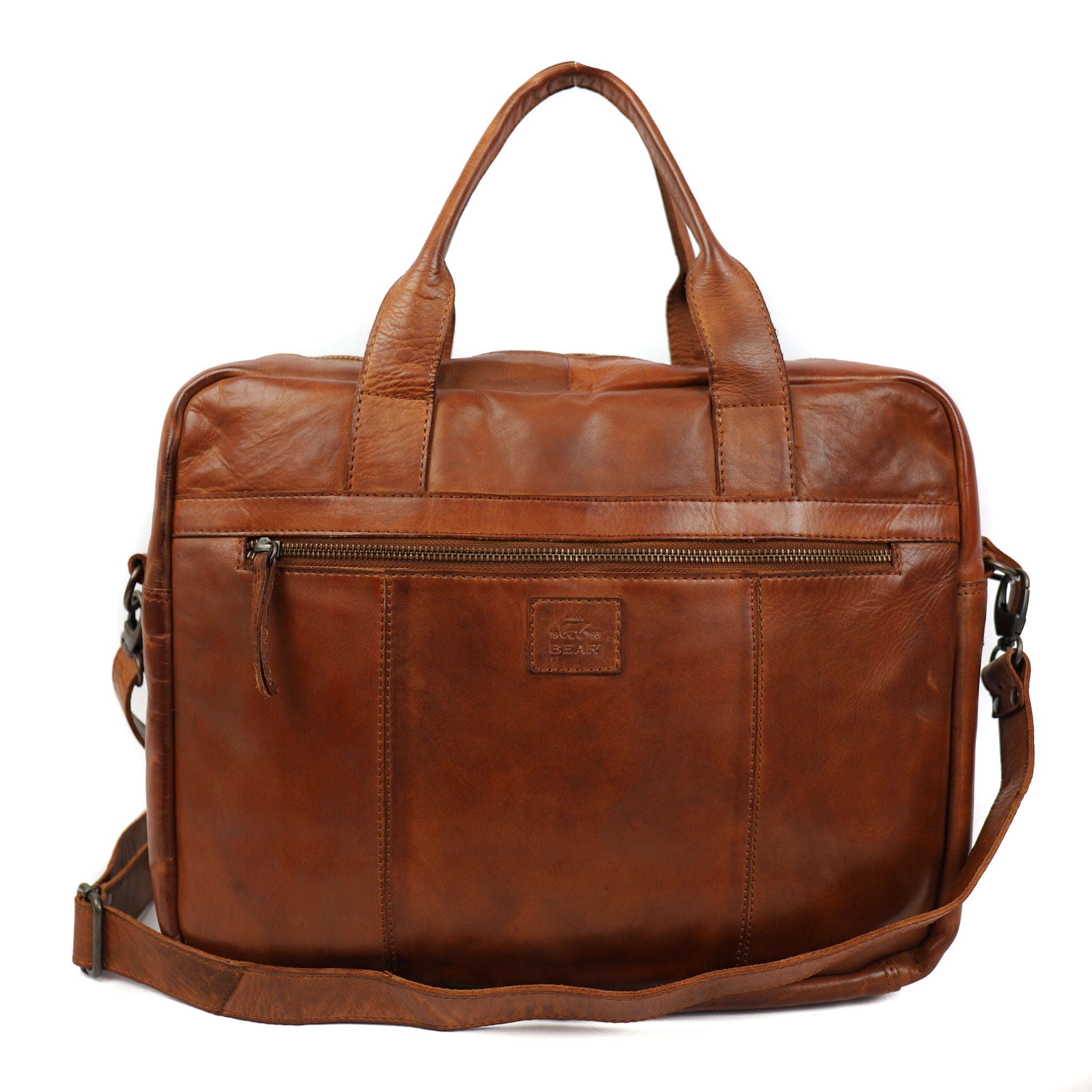 Laptoptas 'Hugo' cognac - CL 32815 Cognac
