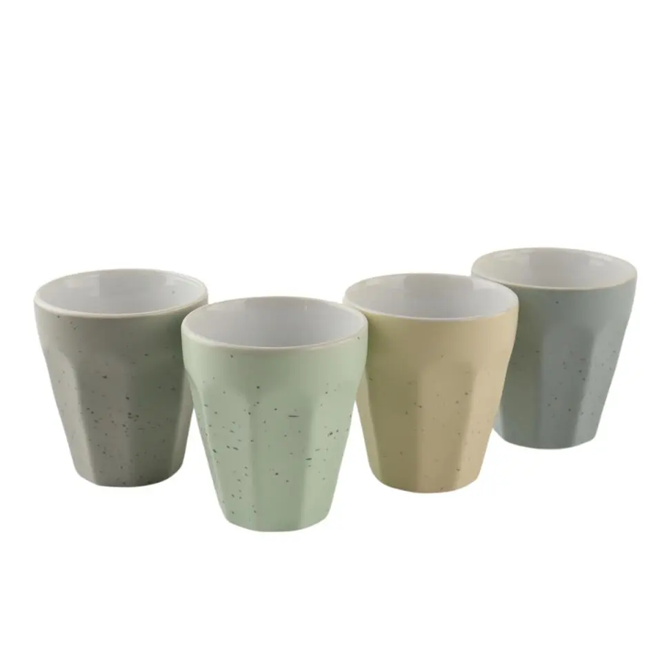 OTIX Koffie Kopjes 4 Stuks 250 ml Zonder Oor Koffietassen Porselein
