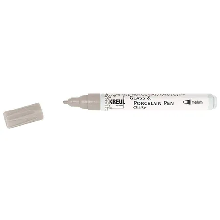 KREUL Glass & Porcelain Pen Chalky, Strichstärke 2 - 4 mm, Noble Nougat