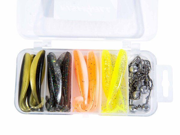 Boîte d'appâts souples Fish4All - 36 pièces