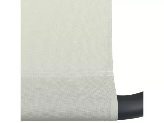 Chaise longue d'extérieur Tissu Crème
