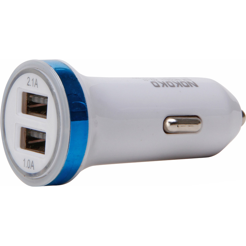 USB auto oplader 12V/24V Dual