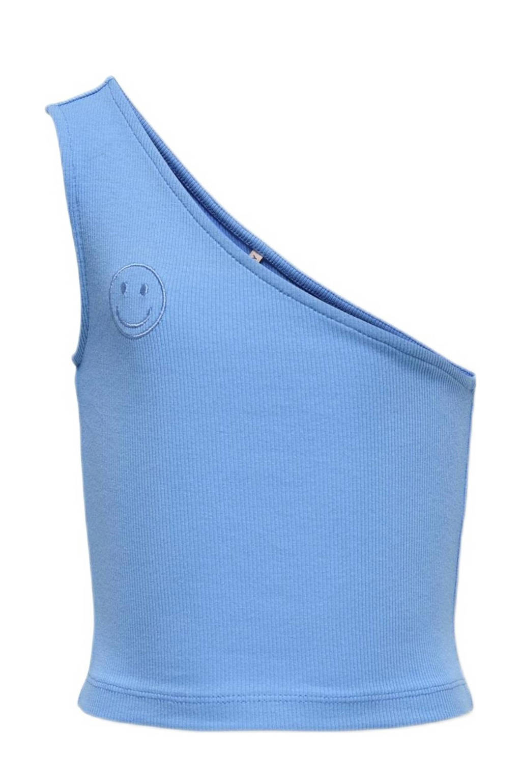 ONLY one shoulder top KOGNESSA hemelsblauw