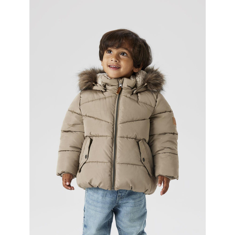 Køb Name It Timber Wolf Nmmmathew Puffer Jacket1