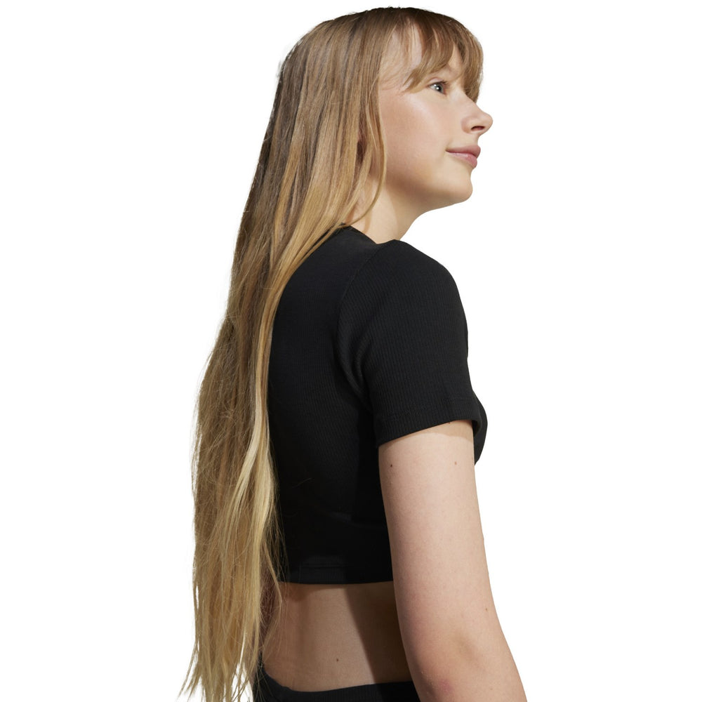 Køb adidas Originals Black Rib Crop T-shirt