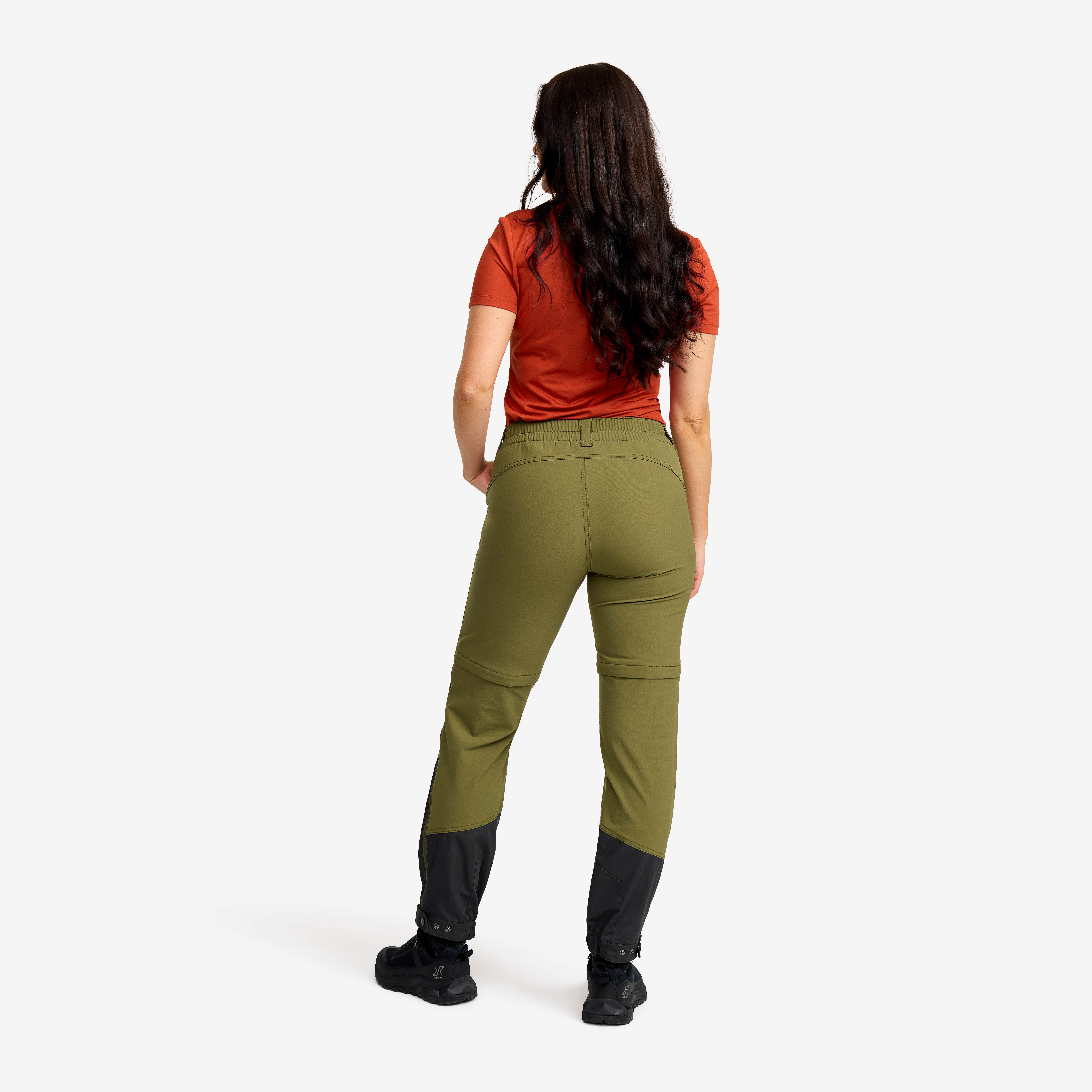 Range Pro Stretch Zip-off Pants Dame Burnt Olive/Anthracite