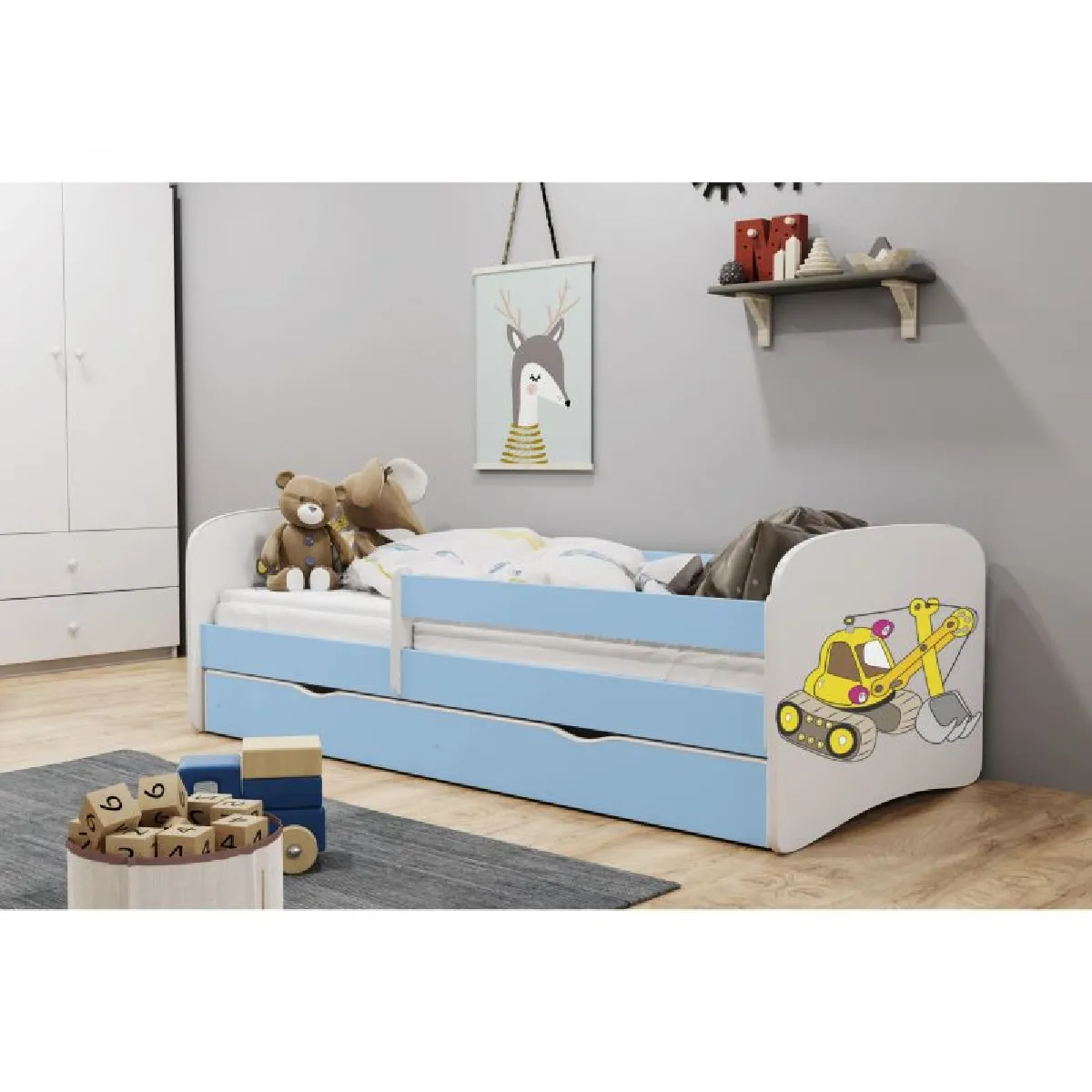 Lit Babydreams pelle bleu - 140x70