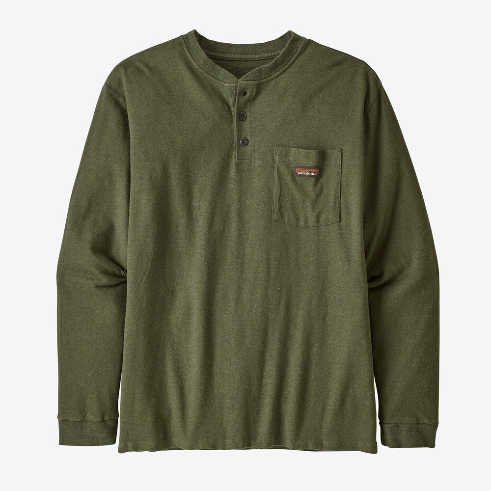 Herren-Arbeitsshirt mit Henley-Ausschnitt und langen Ärmeln