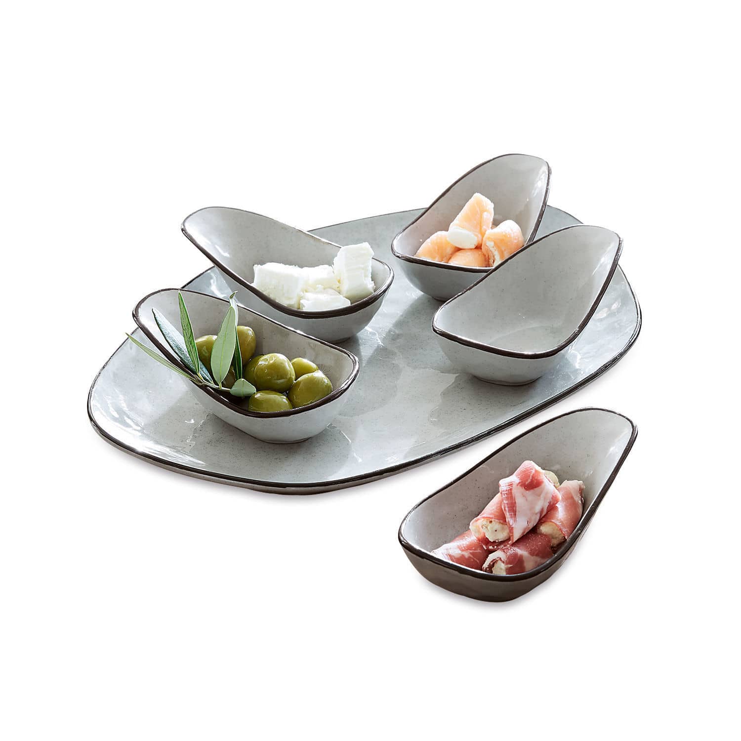 Servierschälchen  6er Set Biarré grau
