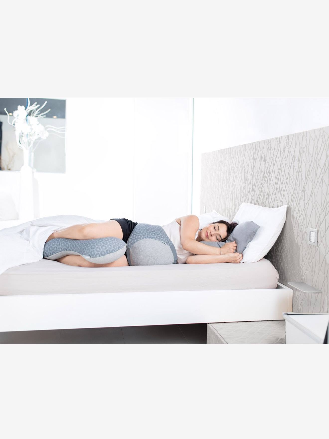 Cinta de descanso para gestantes BABYMOOV Dream Belt, estampa cinza.