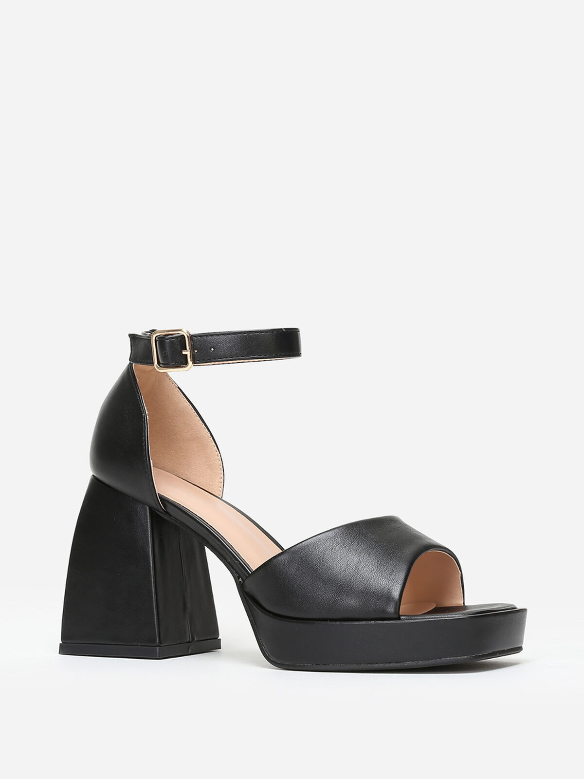 Sandales style babies à plateforme- Noir