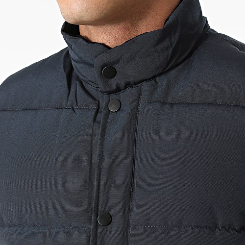 Veste Zippée Sans Manches Bleu Marine