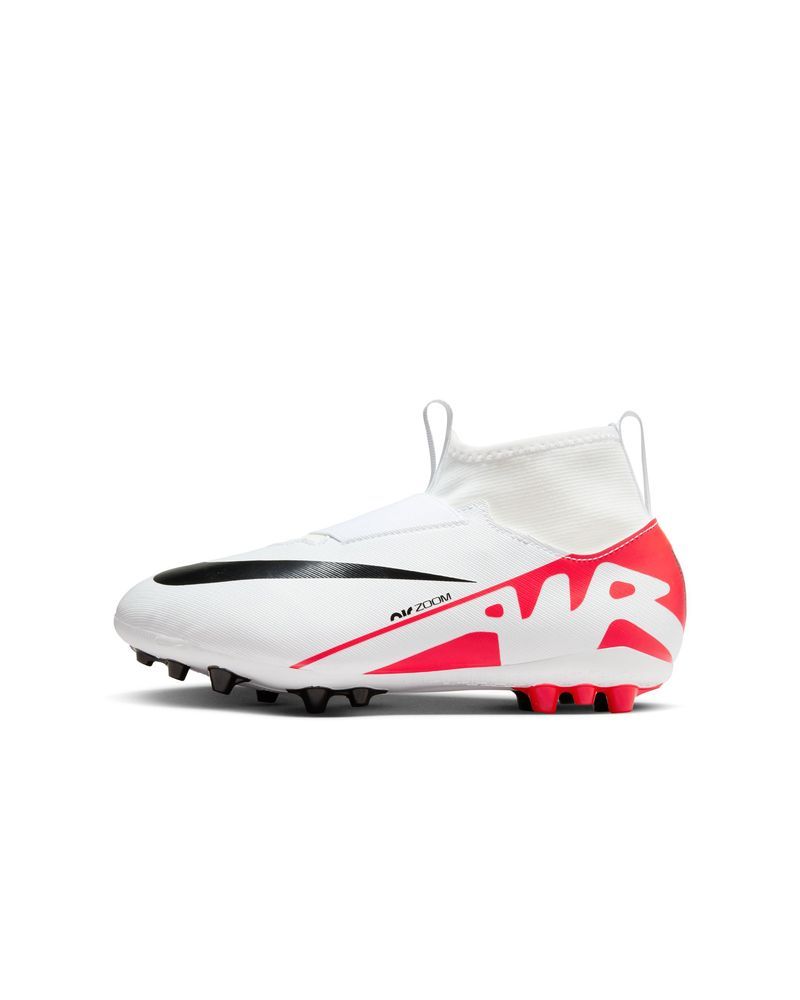 Chaussures de football Nike Mercurial Superfly 9 Academy AG Rouge & Blanc pour enfant