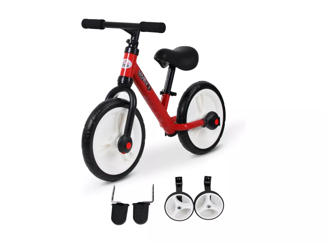 Vélo enfant draisienne 2 en 1 roulettes et pédales amovibles roues 11