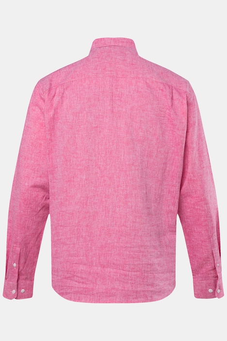 Boston Park Leinenmix-Hemd, Langarm, Streifen, Kentkragen, Comfort Fit, bis 8 XL