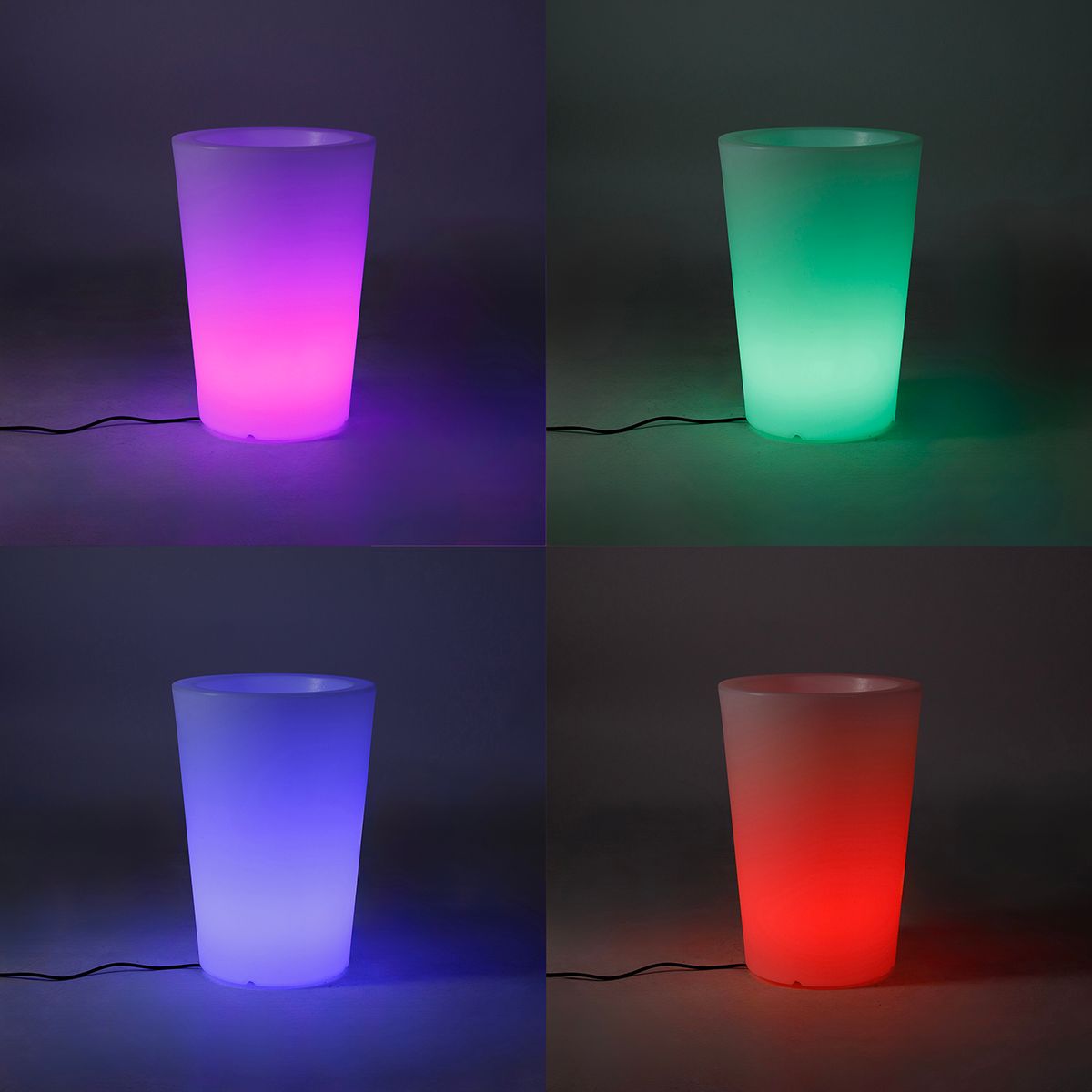 Smart buiten vloerlamp bloempot wit IP65 incl. LED Wifi A60 - Verano