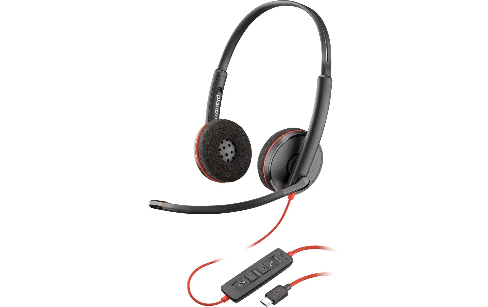 Headset Poly Blackwire 3220 Duo USB-A/CBinaurales Headset mit USB-Anschluss