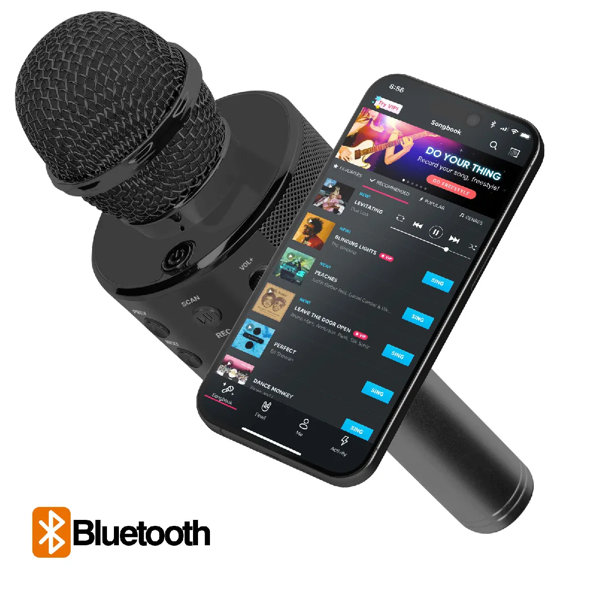 Avizar Micro Karaoké Bluetooth Noir