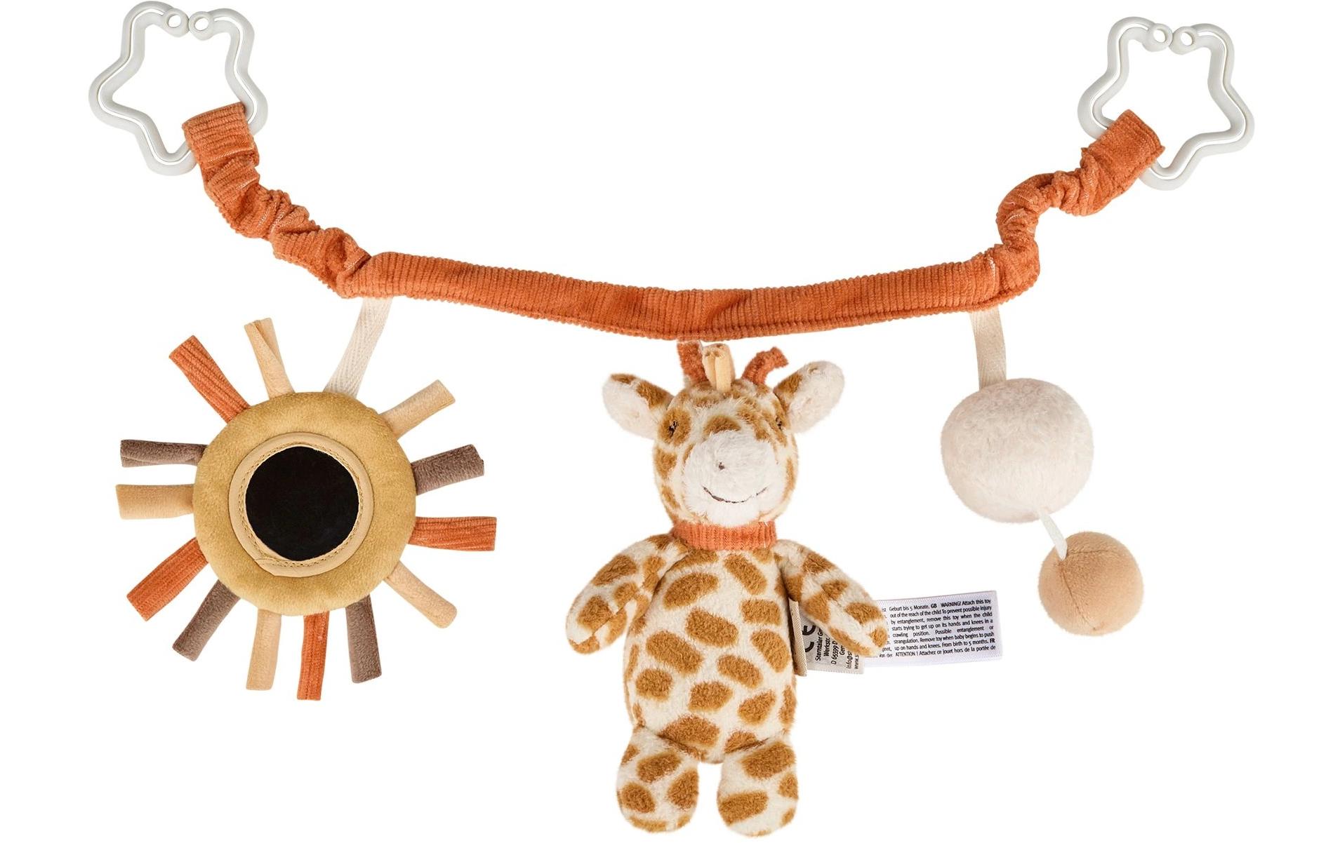 Kinderwagenkette Giraffe KayaKette mit Spiegel und Rassel zum Entdecken