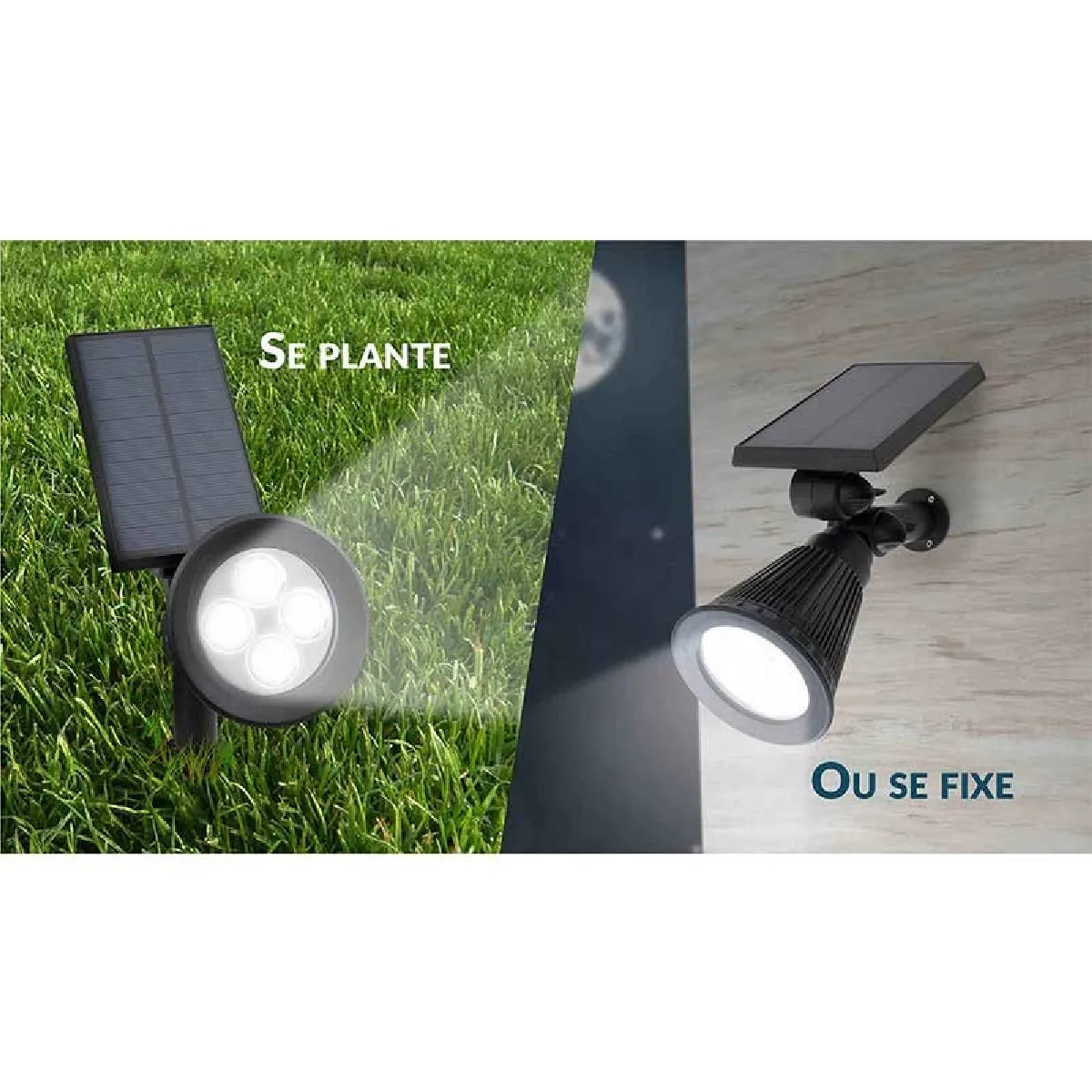 WI-LIGHT Projecteur Solaire 200 Lumens