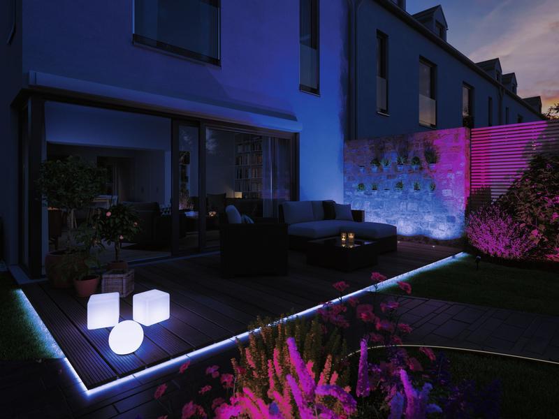 Paulmann Gartenleuchte Plug & Shine RGBW Boden, ZigBee Steuerbares Lichtobjekt mit Farbwechsel