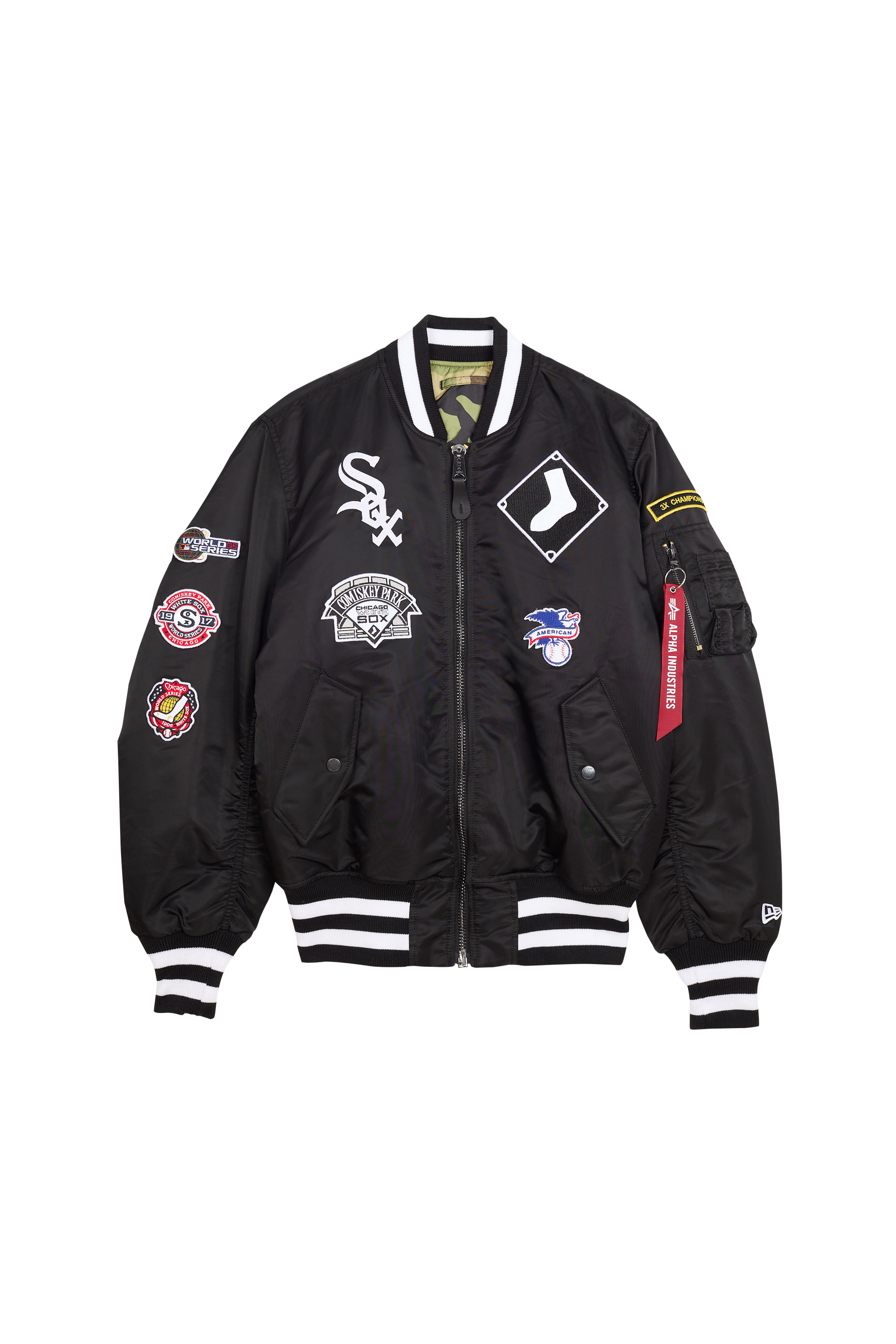 NEW ERA Bomber  MA-1M  CHICAGO WH Noir