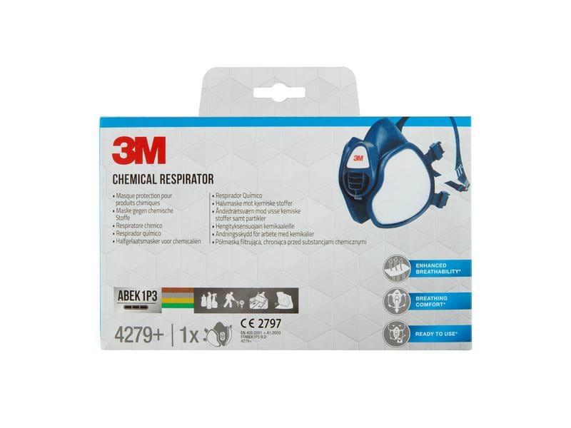 3M Farbspritzmaske 4279 ABEK, FFP3 Maske gegen chemische Stoffe 4279 , ABEKP3