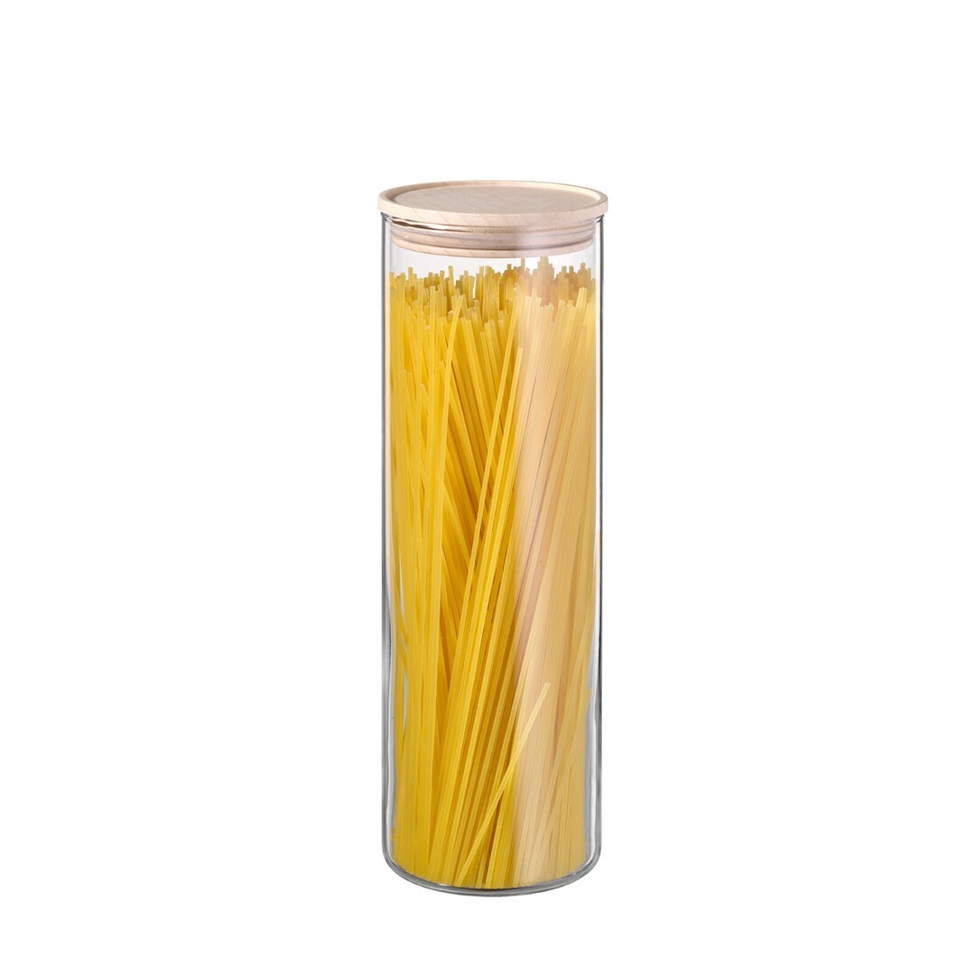 SIMAX Vorratsglas mit Holzdeckel 2000 ml Sicherheitsglas transparent