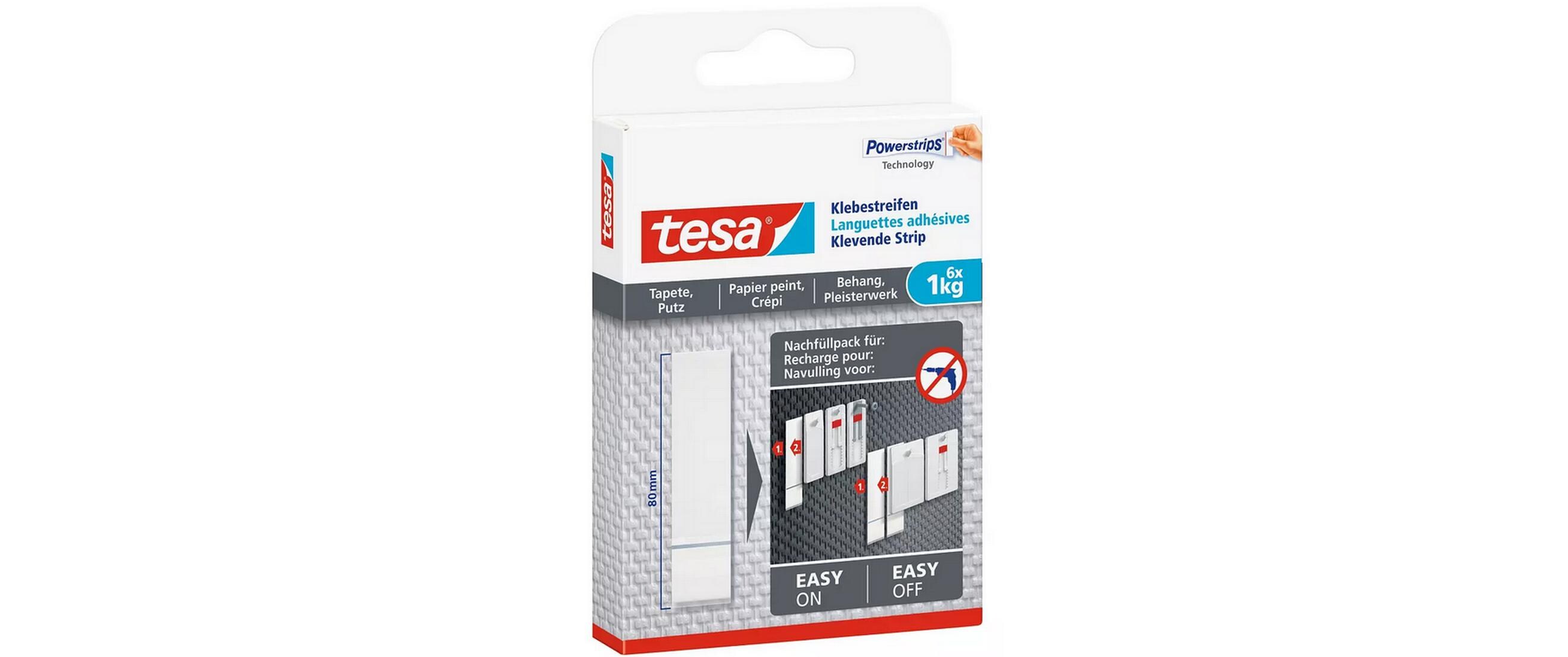 Klebestreifen -Set für Tapeten und Putz 1 kg, 3er PackKlebestreifen für Tapeten und Putz, 3x 6 Streifen